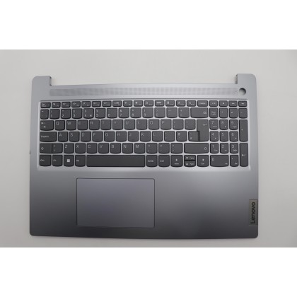 Lenovo 5CB1M48016 Palmrest Top Case con tastiera, Inglese Regno Unito, Grigio artico, Senza_retroilluminazione, Senza_lettore di