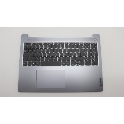 Lenovo 5CB1M48047 Palmrest Top Case con tastiera, Inglese Regno Unito, Grigio artico, Senza_retroilluminazione, Senza_lettore di
