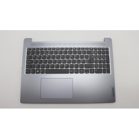 Lenovo 5CB1M48047 Palmrest Top Case con tastiera, Inglese Regno Unito, Grigio artico, Senza_retroilluminazione, Senza_lettore di