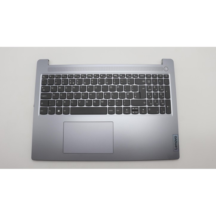 Lenovo 5CB1M48047 Palmrest Top Case con tastiera, Inglese Regno Unito, Grigio artico, Senza_retroilluminazione, Senza_lettore di