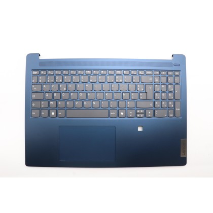 Lenovo 5CB1N93704 Palmrest Top Case con tastiera, Francese, Blu scuro, Senza_retroilluminazione, Impronta digitale