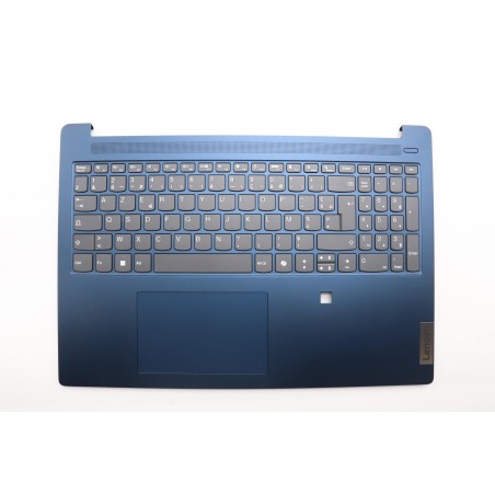 Lenovo 5CB1N93704 Palmrest Top Case con tastiera, Francese, Blu scuro, Senza_retroilluminazione, Impronta digitale