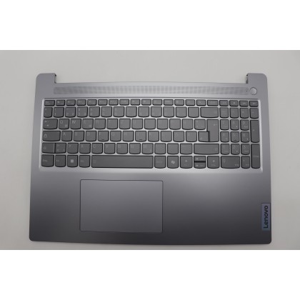 Lenovo 5CB1N97104 Palmrest Top Case con tastiera, Tedesco, Grigio artico, Retroilluminazione, Senza_lettore di impronte digitali
