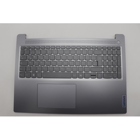 Lenovo 5CB1N97104 Palmrest Top Case con tastiera, Tedesco, Grigio artico, Retroilluminazione, Senza_lettore di impronte digitali