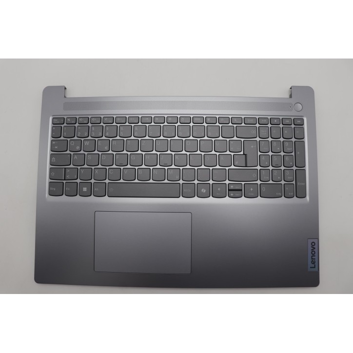 Lenovo 5CB1N97104 Palmrest Top Case con tastiera, Tedesco, Grigio artico, Retroilluminazione, Senza_lettore di impronte digitali