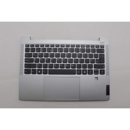 Lenovo 5CB1P49456 Palmrest Top Case con tastiera, Inglese (Regno Unito), grigio nuvola, Senza_retroilluminazione, Lettore di imp