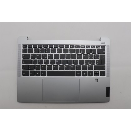 Lenovo 5CB1P49457 Palmrest Top Case con tastiera, Italiano, grigio nuvola, Senza_retroilluminazione, Lettore di impronte digital