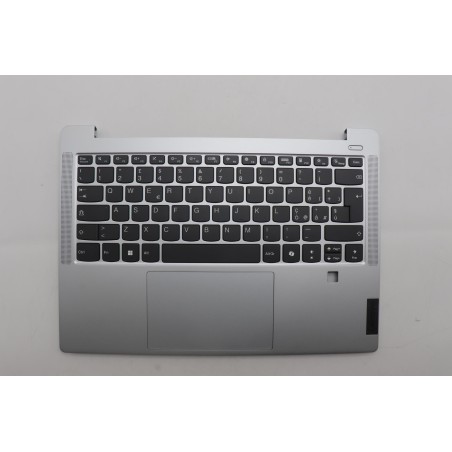 Lenovo 5CB1P49457 Palmrest Top Case con tastiera, Italiano, grigio nuvola, Senza_retroilluminazione, Lettore di impronte digital
