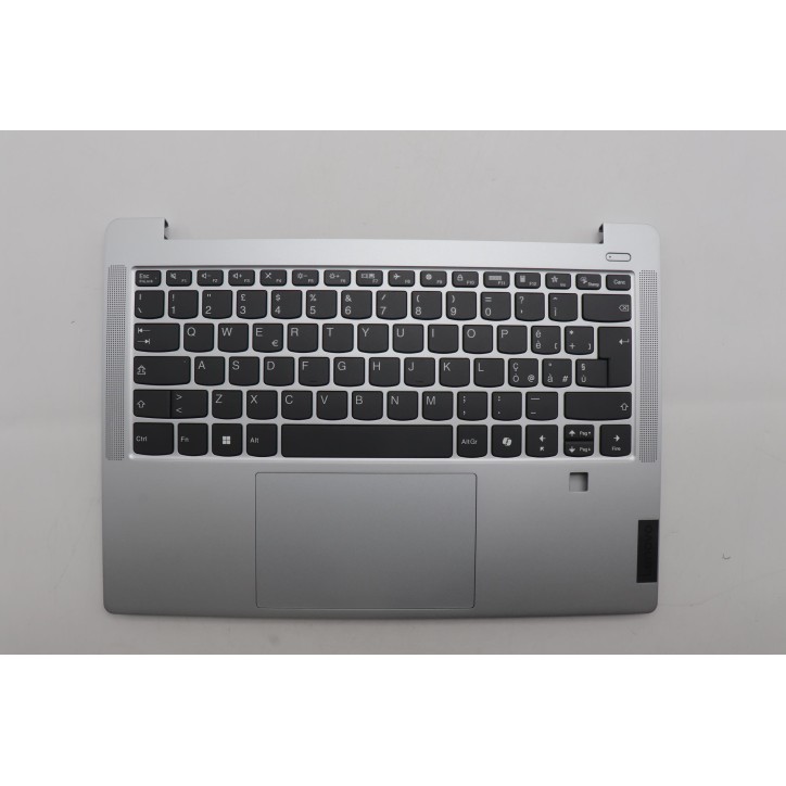 Lenovo 5CB1P49457 Palmrest Top Case con tastiera, Italiano, grigio nuvola, Senza_retroilluminazione, Lettore di impronte digital