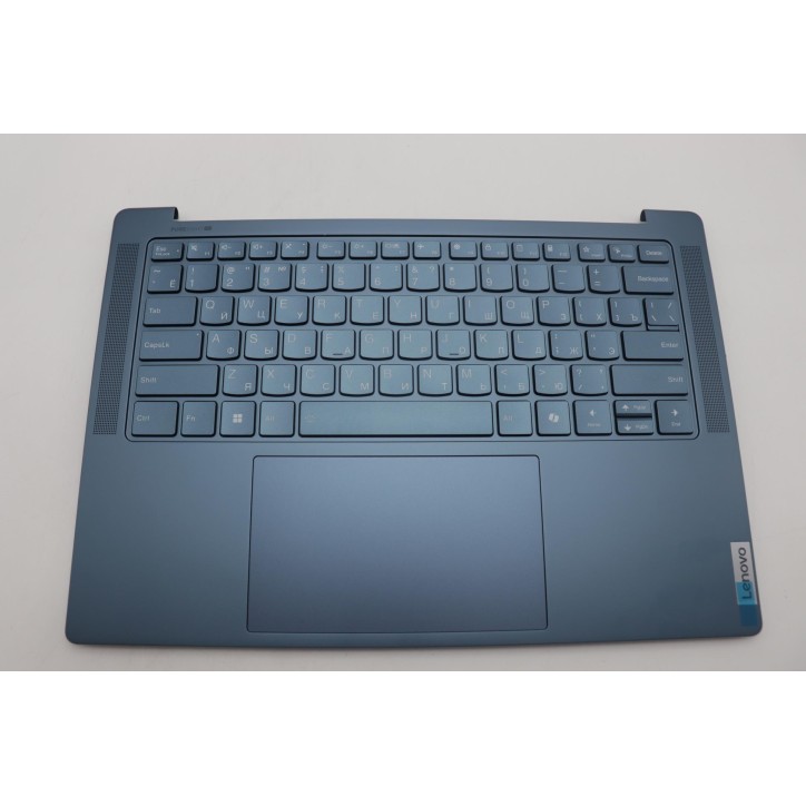 Lenovo 5CB1P50200 Palmrest Top Case con tastiera, Russo, Verde acqua, Logo Puresight