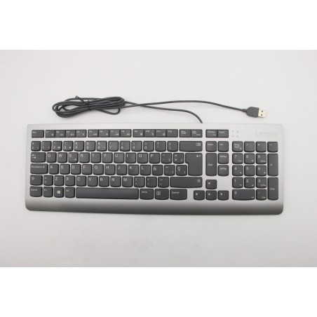Lenovo 5D50U84407 Tastiera esterna, USB, Spagnolo, Grigio, Senza retroilluminazione