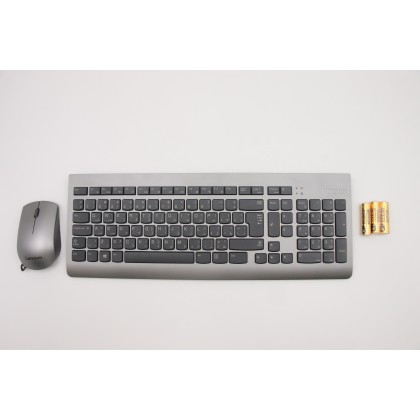 Lenovo 5KM0U87431 Tastiera_mouse, 2,4 G, Arabo, Grigio, Senza retroilluminazione