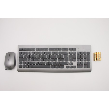 Lenovo 5KM0U87431 Tastiera_mouse, 2,4 G, Arabo, Grigio, Senza retroilluminazione