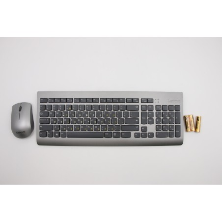 Lenovo 5KM0U87445 Tastiera_mouse, 2,4 G, Ebraico, Grigio, Senza retroilluminazione