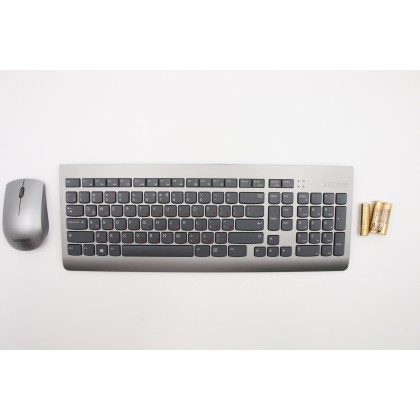 Lenovo 5KM0U87456 Tastiera_mouse, 2,4 G, Russo/cirillico, grigio