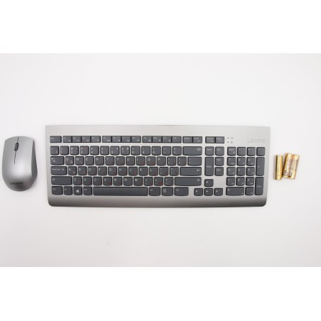 Lenovo 5KM0U87456 Tastiera_mouse, 2,4 G, Russo/cirillico, grigio