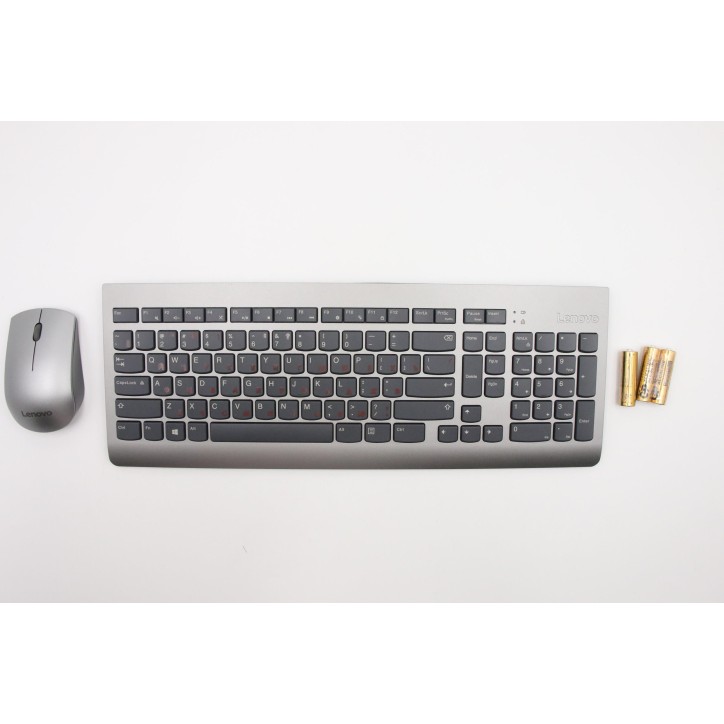 Lenovo 5KM0U87456 Tastiera_mouse, 2,4 G, Russo/cirillico, grigio