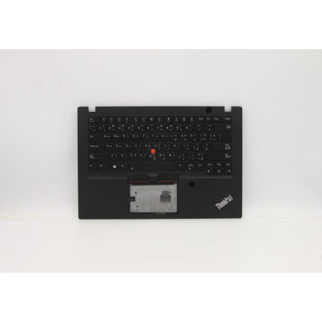 Lenovo 5M10V16631 Palmrest Top Case con tastiera, Arabo, nero, Retroilluminazione, US