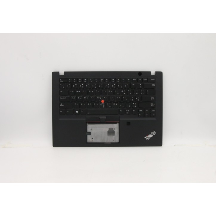 Lenovo 5M10V16631 Palmrest Top Case con tastiera, Arabo, nero, Retroilluminazione, US