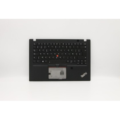 Lenovo 5M10V16634 Palmrest Top Case con tastiera, Belga, nero, Retroilluminazione, UK