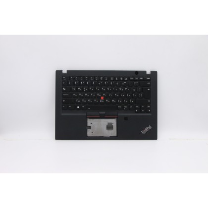 Lenovo 5M10V16638 Palmrest Top Case con tastiera, Bulgaro, nero, Retroilluminazione, Lettore di impronte digitali, UK