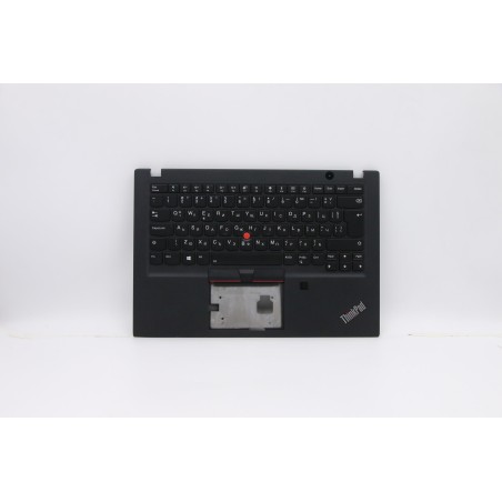 Lenovo 5M10V16638 Palmrest Top Case con tastiera, Bulgaro, nero, Retroilluminazione, Lettore di impronte digitali, UK