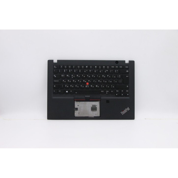 Lenovo 5M10V16638 Palmrest Top Case con tastiera, Bulgaro, nero, Retroilluminazione, Lettore di impronte digitali, UK