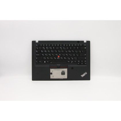 Lenovo 5M10V16680 Palmrest Top Case con tastiera, Russo, Nero, Retroilluminazione