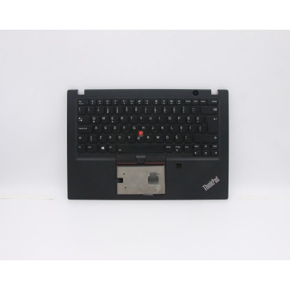 Lenovo 5M10V16693 Palmrest Top Case con tastiera, Turco, nero, Retroilluminazione, Impronta digitale