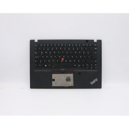 Lenovo 5M10V16693 Palmrest Top Case con tastiera, Turco, nero, Retroilluminazione, Impronta digitale