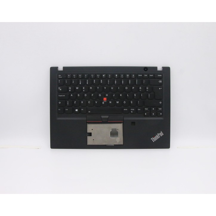 Lenovo 5M10V16693 Palmrest Top Case con tastiera, Turco, nero, Retroilluminazione, Impronta digitale