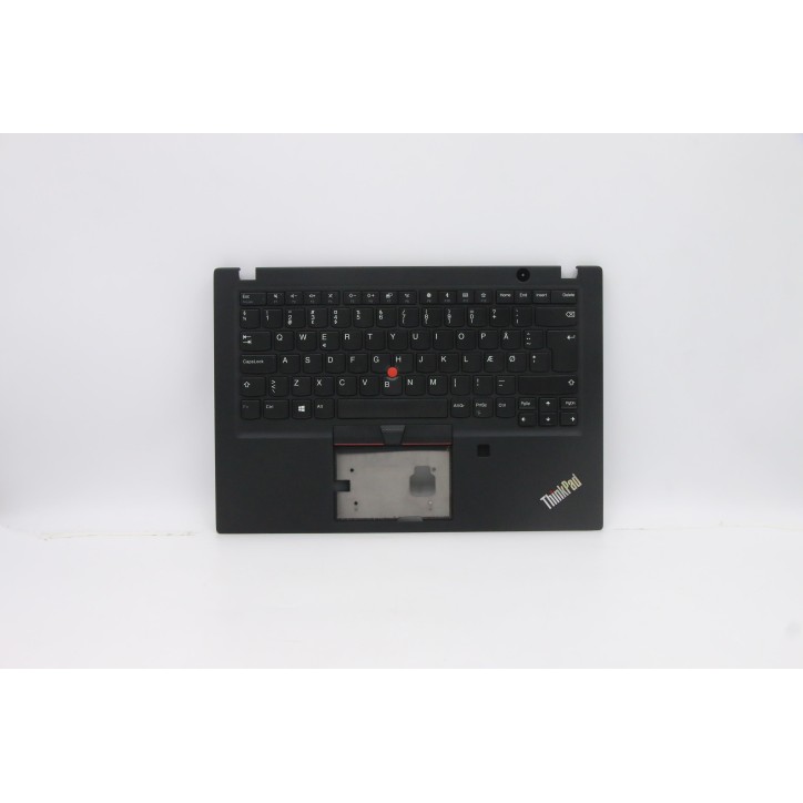 Lenovo 5M10V16713 Palmrest Top Case con tastiera, Danese, nero, Lettore di impronte digitali, UK
