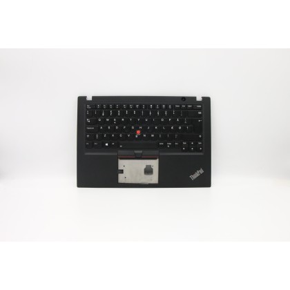 Lenovo 5M10V16785 Palmrest Top Case con tastiera, Danese, nero, Retroilluminazione, UK