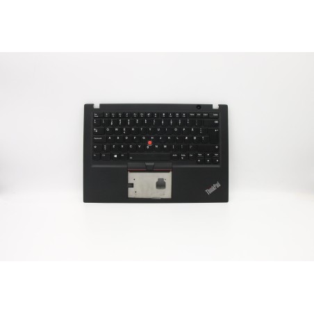 Lenovo 5M10V16785 Palmrest Top Case con tastiera, Danese, nero, Retroilluminazione, UK