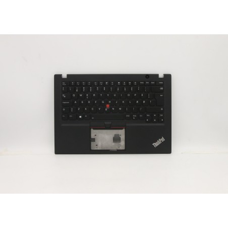 Lenovo 5M10V16786 Palmrest Top Case con tastiera, Danese, nero, Retroilluminazione, Senza lettore di impronte digitali, UK