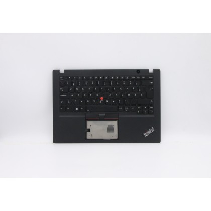 Lenovo 5M10V16817 Palmrest Top Case con tastiera, Norvegese, Nero, Retroilluminazione