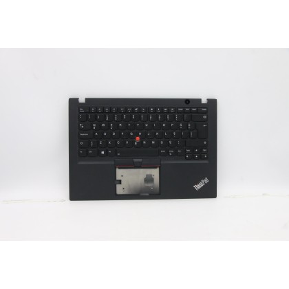 Lenovo 5M10V16837 Palmrest Top Case con tastiera, Turco, nero, Retroilluminazione, Senza lettore di impronte digitali