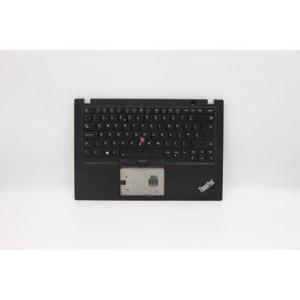 Lenovo 5M10V16842 Palmrest Top Case con tastiera, Inglese Regno Unito, nero, Retroilluminazione, Senza lettore di impronte digit