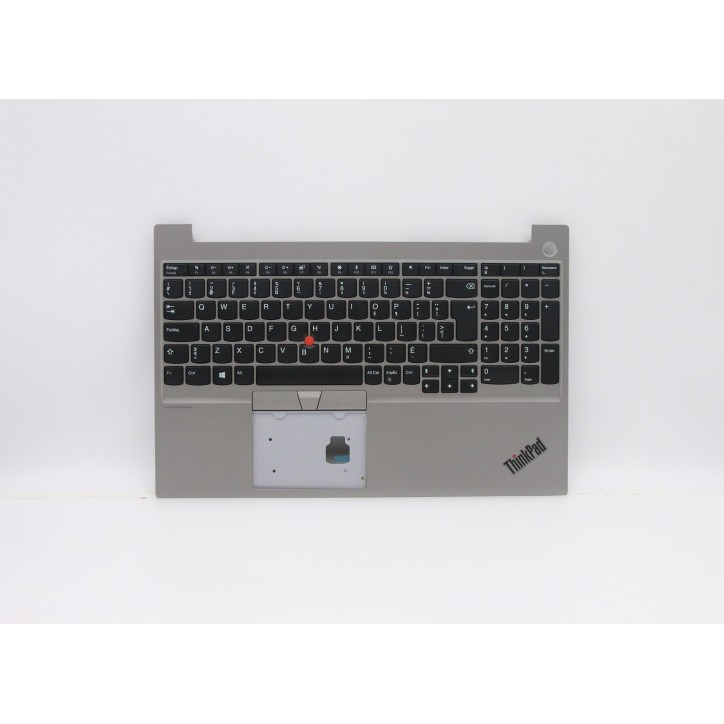 Lenovo 5M10V16931 Palmrest Top Case con tastiera, Francese canadese 058, argento, Senza retroilluminazione, UK