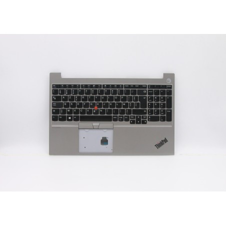 Lenovo 5M10V16933 Palmrest Top Case con tastiera, Belga, argento, UK