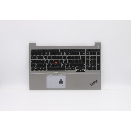 Lenovo 5M10V16971 Palmrest Top Case con tastiera, Tedesco, argento, Retroilluminazione