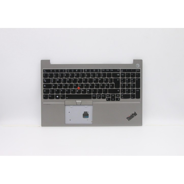 Lenovo 5M10V16971 Palmrest Top Case con tastiera, Tedesco, argento, Retroilluminazione