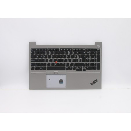Lenovo 5M10V16973 Palmrest Top Case con tastiera, Ungherese, Argento, Retroilluminazione