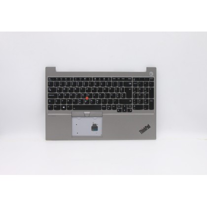 Lenovo 5M10V16980 C-Cover with keyboard, Slovenian, Silver, Backlight, UK
