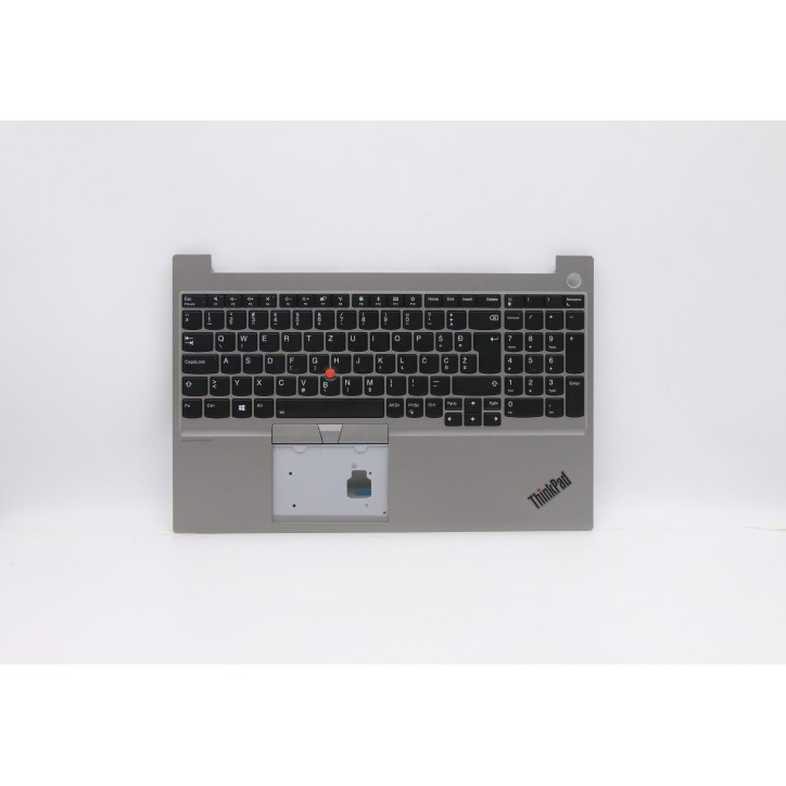 Lenovo 5M10V16980 C-Cover with keyboard, Slovenian, Silver, Backlight, UK