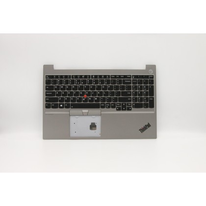Lenovo 5M10V16986 Palmrest Top Case con tastiera, Inglese (Stati Uniti/Europa), argento, Retroilluminazione