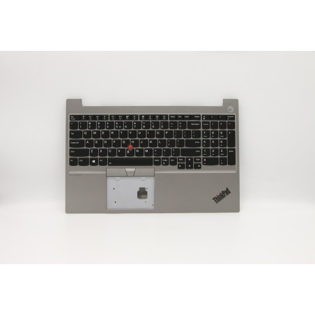 Lenovo 5M10V16986 Palmrest Top Case con tastiera, Inglese (Stati Uniti/Europa), argento, Retroilluminazione