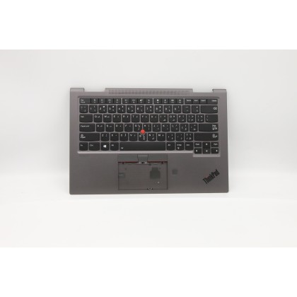 Lenovo 5M10V24838 Palmrest Top Case con tastiera, Arabo, grigio ferro, WLAN, US