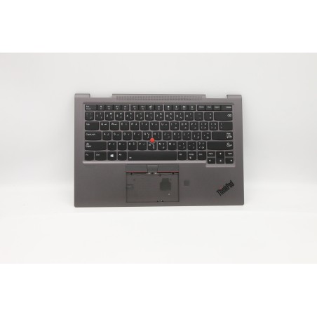 Lenovo 5M10V24838 Palmrest Top Case con tastiera, Arabo, grigio ferro, WLAN, US