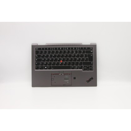 Lenovo 5M10V24848 Palmrest Top Case con tastiera, Francese, Grigio ferro, WLAN